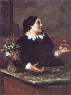  Gustav Canvas - Mere Gregoire Realist Realism painter Gustave Courbet